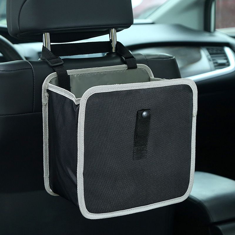 Folding car trash can hanging car sundries storage box car seat back storage bag storage bag outdoor_autovado.com