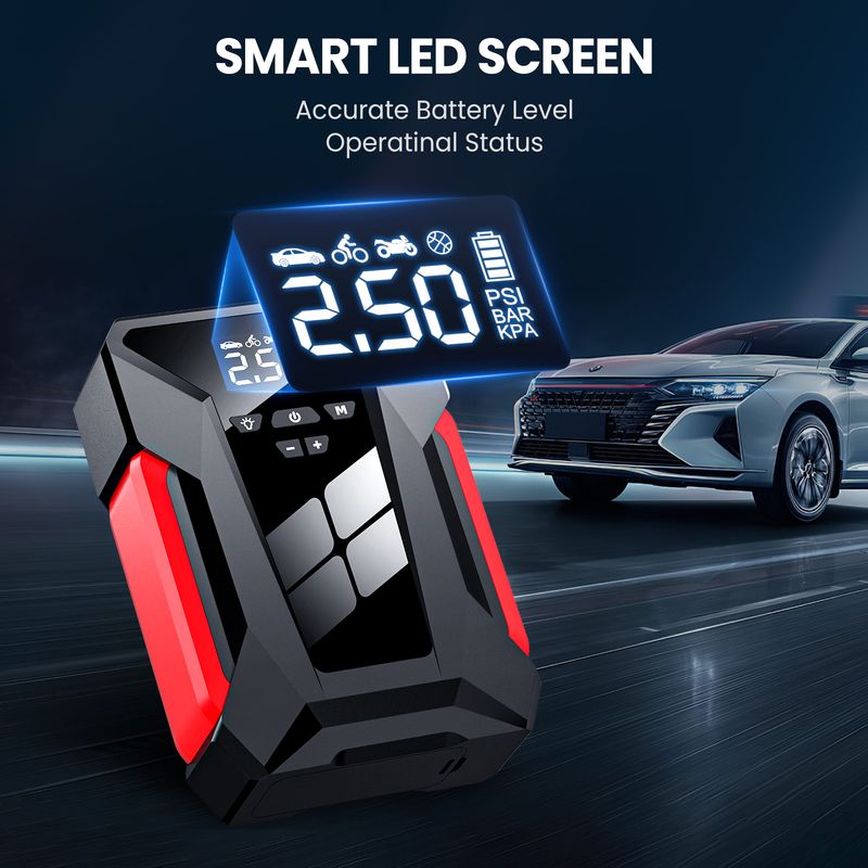 28000 MAh Jump Pump Multi-Function 4In1 Air Compressor Power Bank Battery Starter Start Car Tire Inflator_autovado.com