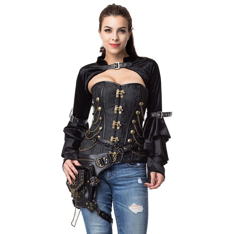 Women's Clothing Short slim dress coat Women's long sleeved small cape waistcoat Spring and autumn casual velvet small outerwear top_autovado.com