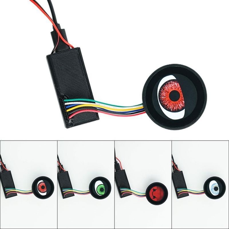 2 Sets Of 9th Electric Car, Devil's Eye Blink Logo, Can Be Installed USB On Any Model With A Hole_autovado.com