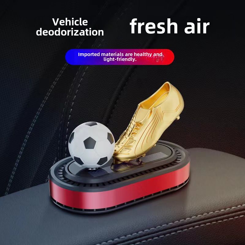 Solar rotating football gold boots ornaments cross-border car perfume seat new car aromatherapy lasting light fragrance_autovado.com