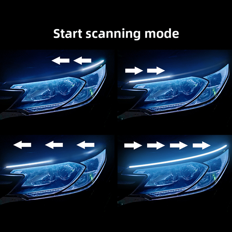 Car RGB Colorful Daytime Running Lights APP Bluetooth Control 30CM 45CM 60CM Driving Light Strip_autovado.com