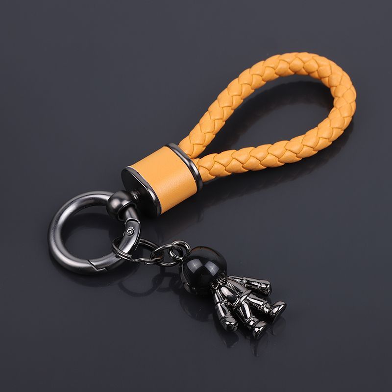 Car Key Chain Pendant Women's Men's High End Personality Creative Braided Leather Car Key Chain Cute Ins Internet Celebrity_autovado.com