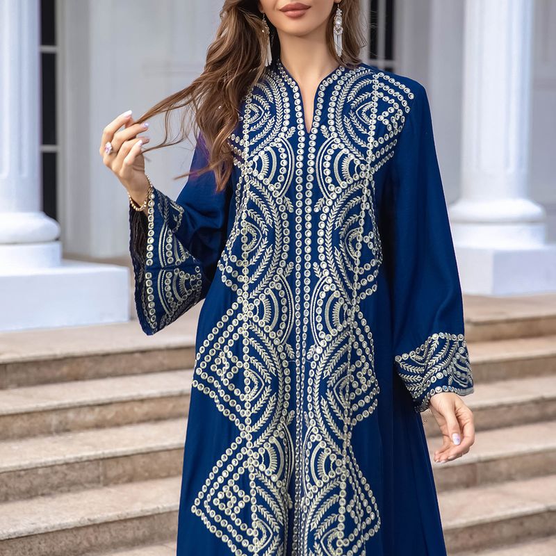 Women's Clothing Middle East Muslim robe clothing abaya women's clothing Dubai light luxury sequin embroidered evening dress_autovado.com