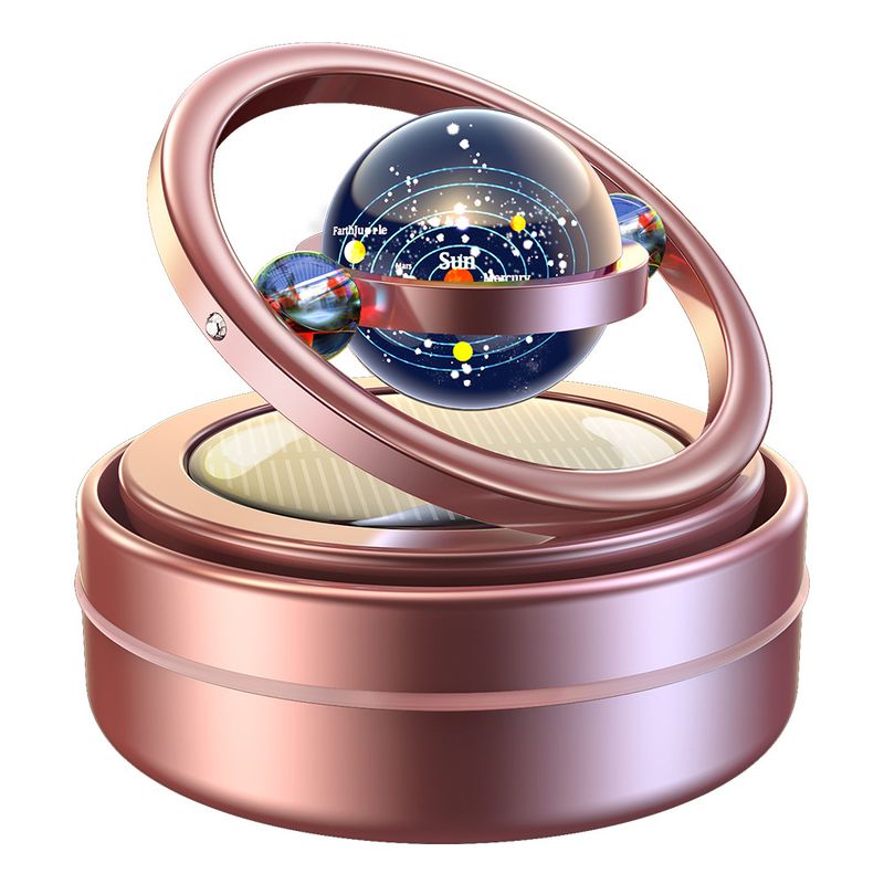Cross-border in stock wholesale solar car aromatherapy car perfume double ring rotating decoration car air freshener_autovado.com