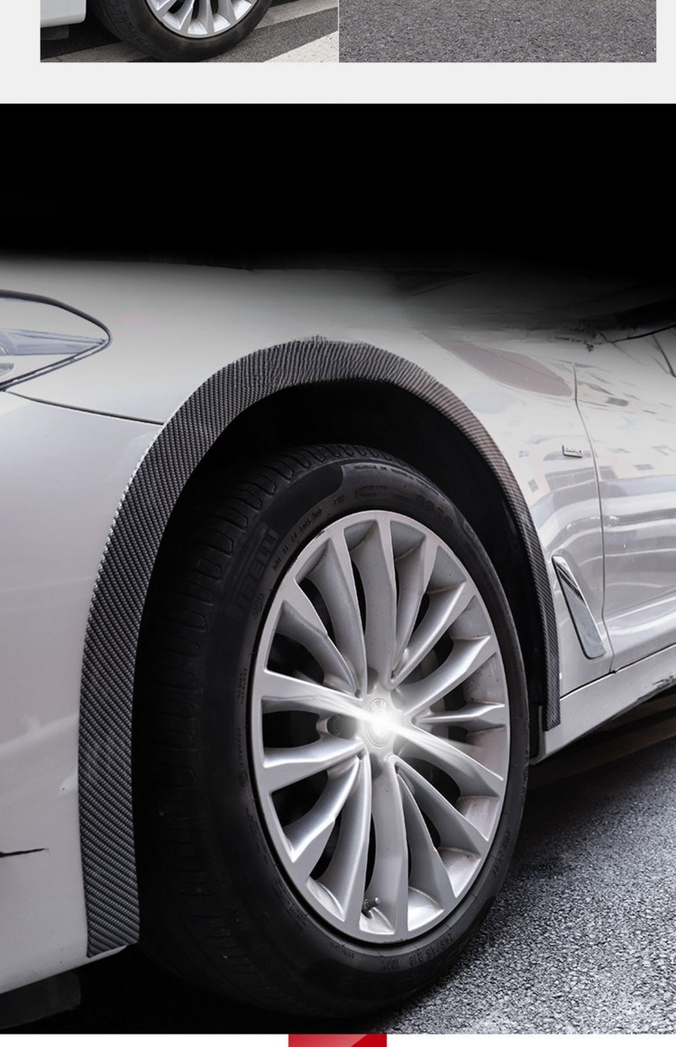 Universal Wide Body Carbon Fiber Anti-Scratch Sticker Decorative Rubber Wheel Arch Car Anti-Collision Strip_autovado.com