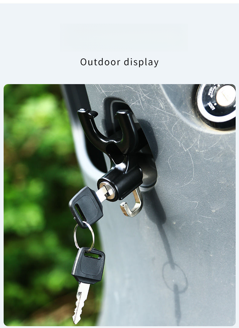 Front Multi-Function Universal Hanging Electric Scooter Storage Helmet Multi-Purpose Hook Lock_autovado.com