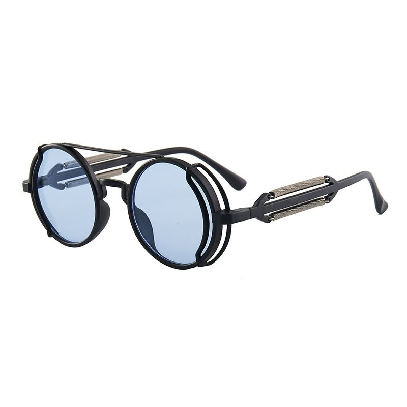Unisex Cyberpunk trend Retro sunglasses Round sunglasses_autovado.com