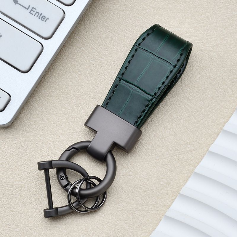 Simple Leather Bag Pendant Creative Horseshoe Buckle Leather Key Accessories New Fashion Leather Rope Car Key Chain_autovado.com