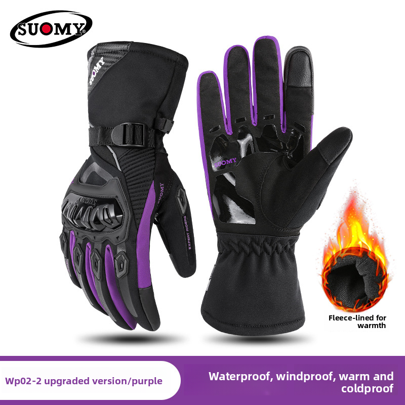 Winter Motorcycle Waterproof Warm All-Season Riding Motorbike Rider Anti-Fall Off-Road Thickened Long Gloves For Men_autovado.com