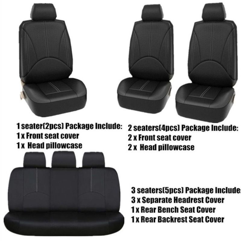 Car seat cover artificial leather four seasons universal cushion 5 seats car universal quality_autovado.com