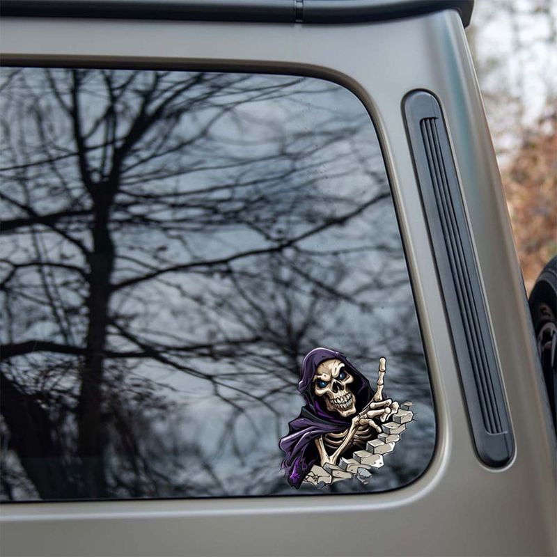 Halloween ghost face car stickers animal stickers motorcycle scratch cover creative body stickers_autovado.com