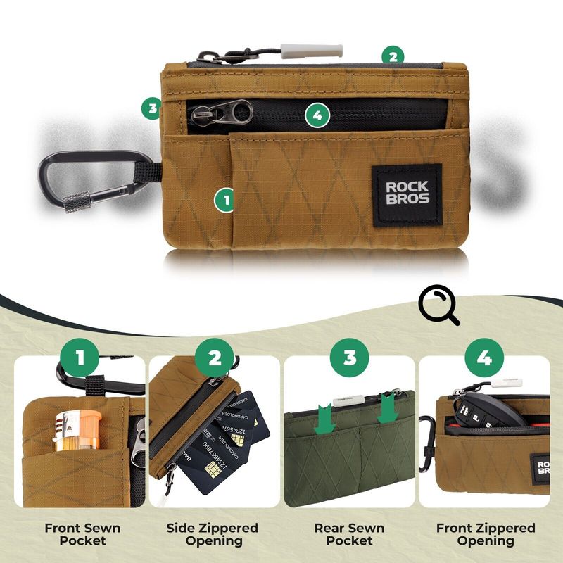 ROCKBROS Card Key Case Key Wallet Mini Portable Key Case_autovado.com