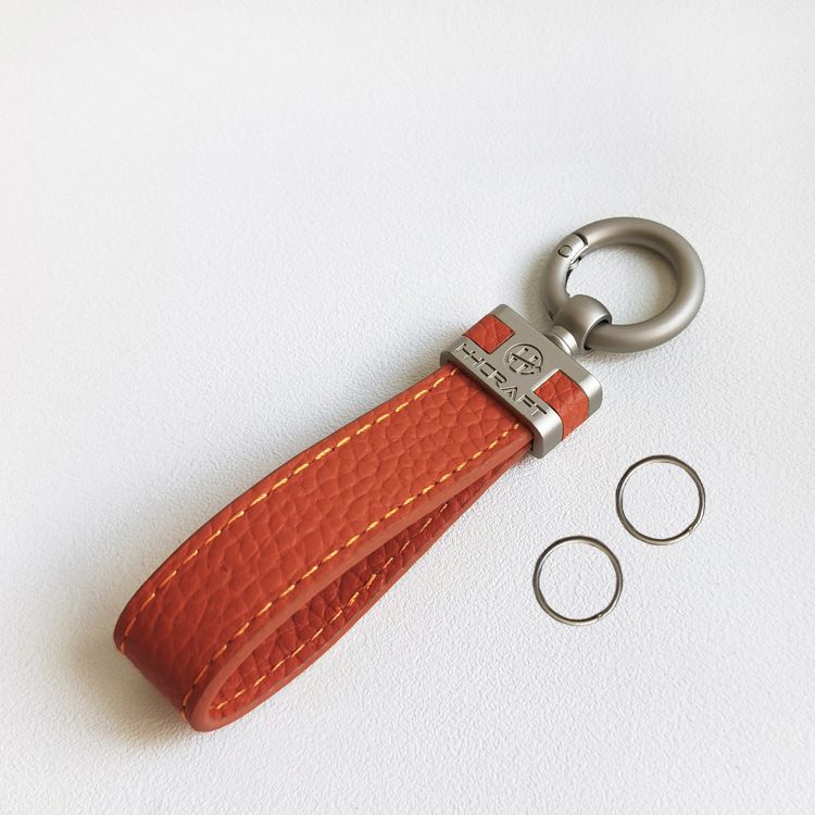 Car Keychain Ladies Fashion Personality High End Leather Keychain Car Key Pendant Men's Key Ring_autovado.com