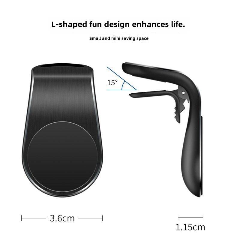 Cross-border hot selling magnet car phone holder car car air outlet L bracket holder factory wholesale_autovado.com