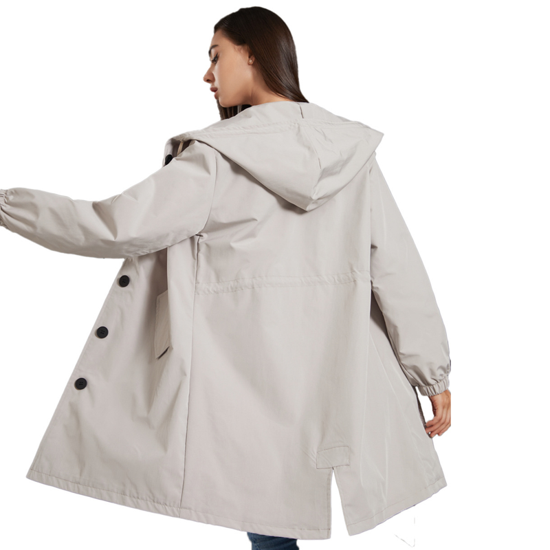 new anti splash hooded windbreaker women's casual long coat women's loose large size outdoor windbreaker 23_autovado.com