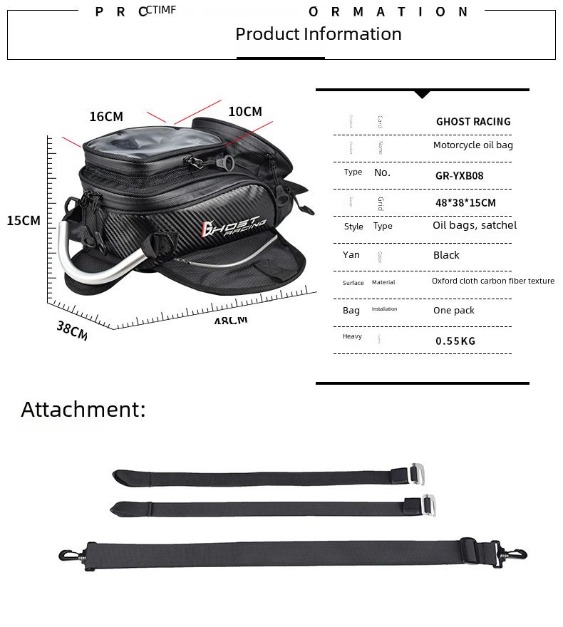 Motorcycle Magnet Bag Touch Navigation Fuel Bag Dustproof Bag Motorcycle Fuel Bag Knight Satchel Waist Bag Equipment_autovado.com