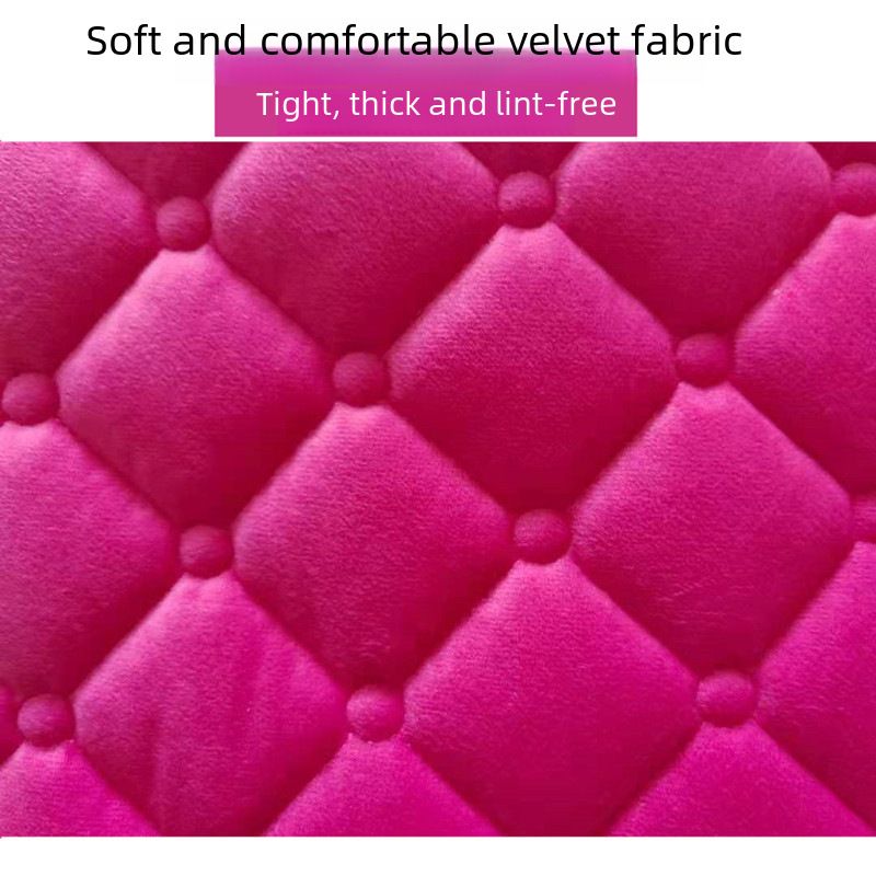 Winter car seat cushion no backrest square embroidered plush tie-free warm three-piece front and rear row single seat cushion_autovado.com