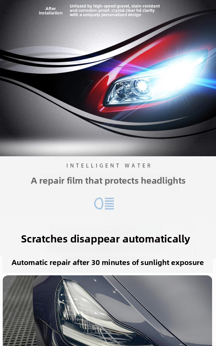 Factory Direct TPU Headlight Protective Control White To Black Tail Tinting Self-Repairing Car Light Film_autovado.com