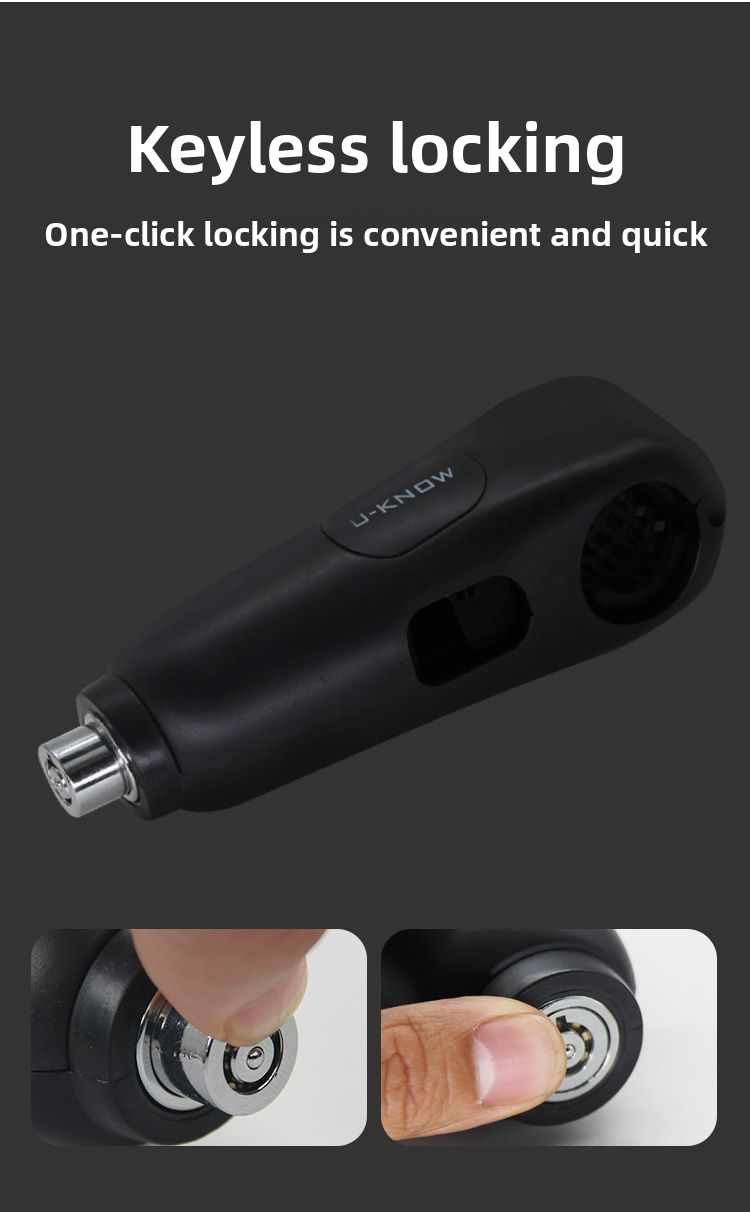 Anti-Theft Front Electric Bike Motorcycle Bicycle Handlebar Alarm Handbrake Brake Lock_autovado.com