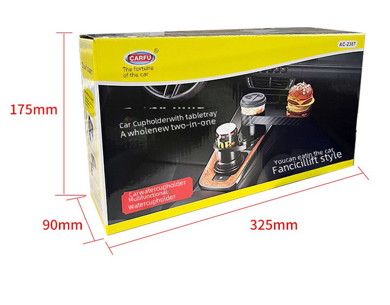 Cross-border Explosions Car Tray Cup Holder Rotatable One-half Beverage Rack Mobile Phone Rack Car Cup Holder Tray_autovado.com