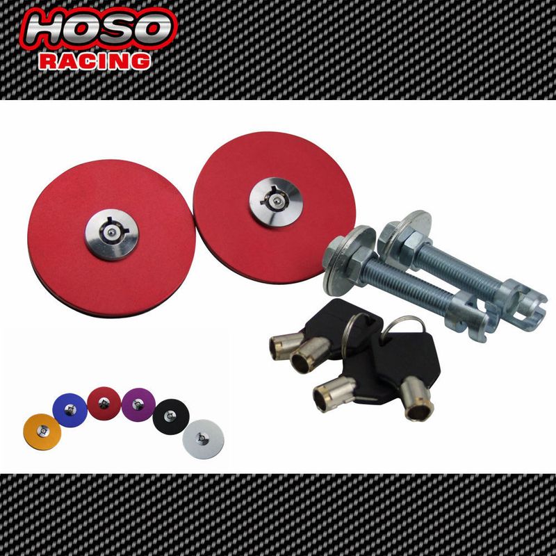 Car hood auto parts car modified hood lock aluminum alloy frosted racing modified hood lock_autovado.com