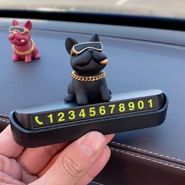 Creative Temporary Parking Plate, High-end Female Mounted Mobile Phone Number Holder, Car Transfer Card_autovado.com