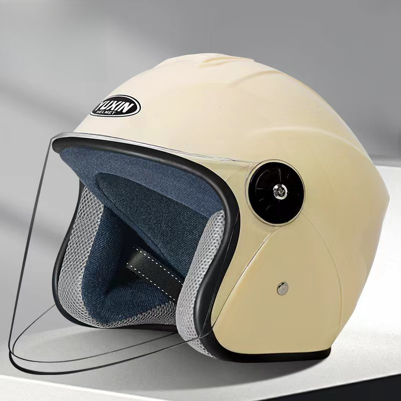 New National Standard Electric Vehicle Women's Four Season Universal Winter Anti Fog And Warm Half Helmet, Men's Double_autovado.com