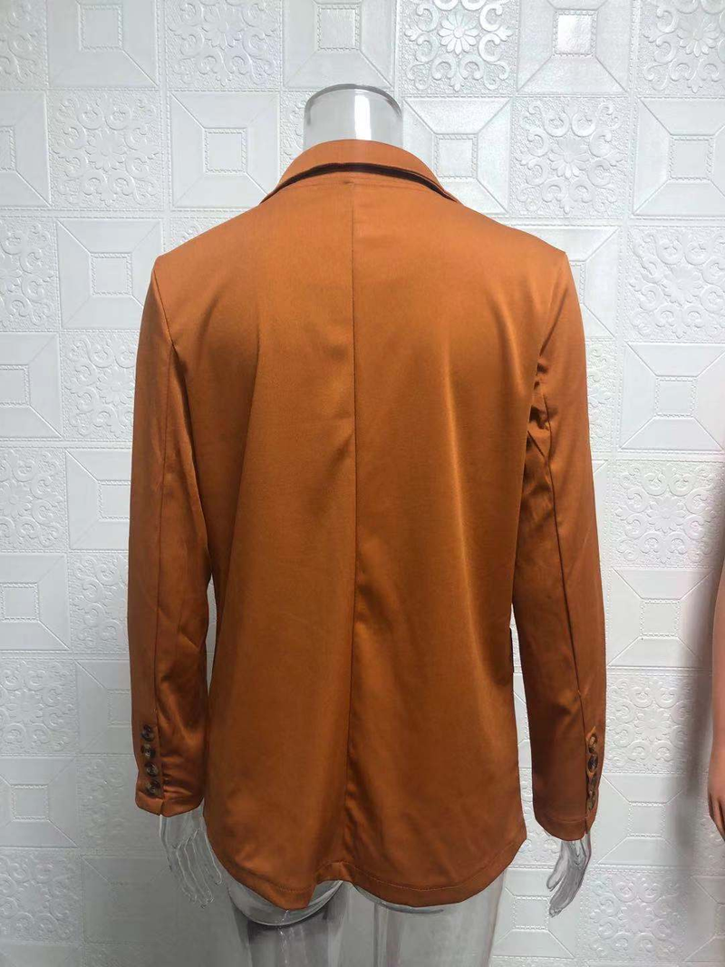 Women's Fashion Lapel Cardigan Temperament Suit Jacket Pants Suit_autovado.com