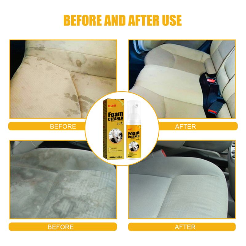 EELHOE Automotive Steering Wheel Foam Cleaner, Leather Seat Supplies Decontamination Multi-Functional Interior Cleaner_autovado.com