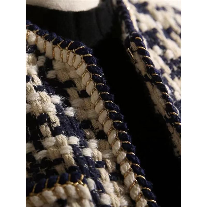 Women's Clothing Wool tweed jacket spring and autumn short style fashionable_autovado.com