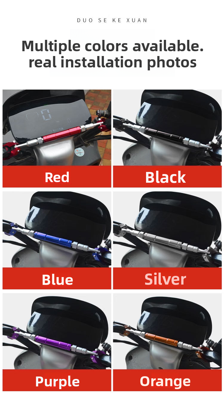 Motorcycle Modification Thickened Crossbar Extension Handlebar Balance Pull Rod Electric Vehicle Reinforced Headstock_autovado.com