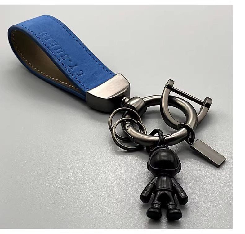 Internet Celebrity Astronaut Keychain Creative Personality Astronaut Pendant Simple Suede Car Chain Key Ring Men And Women_autovado.com