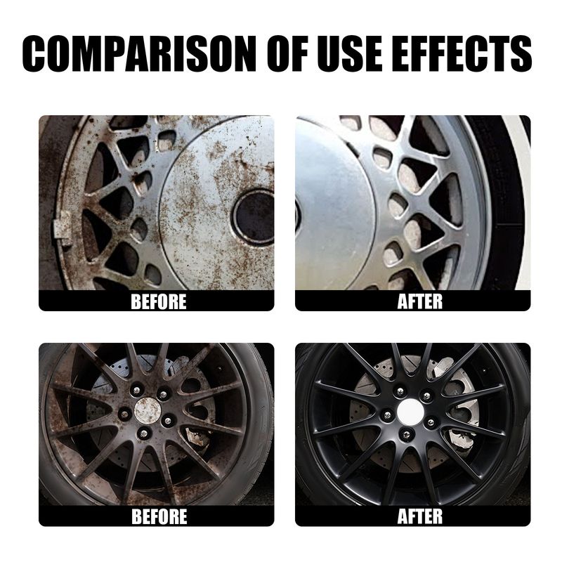 Homonth Wheel Paint Removal Iron Spray, Automobile Metal Rust Refurbishment Anti-Rust Care And Maintenance Cleaner_autovado.com