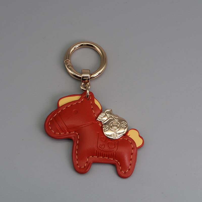 Immediately Get Rich Bracelet Keychain Leather Cartoon Pony Pendant Couple Bag Net Celebrity Car Keychain_autovado.com