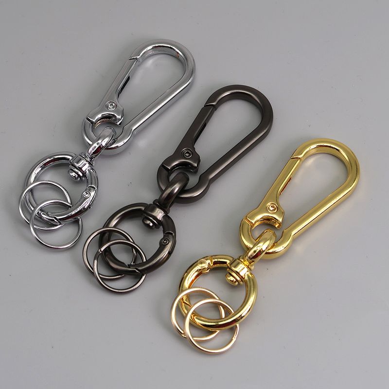 Car Keychain Zinc Alloy Rotating Figure Eight Dog Buckle Men's Waist Hanging Buckle Spring Ring_autovado.com