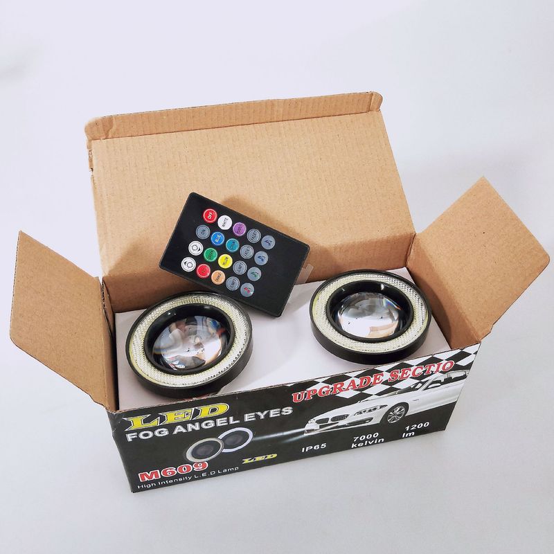 hot selling LED angel fog light RGB remote control front fog light 3.0/3.5 inch cob demon angel eye_autovado.com