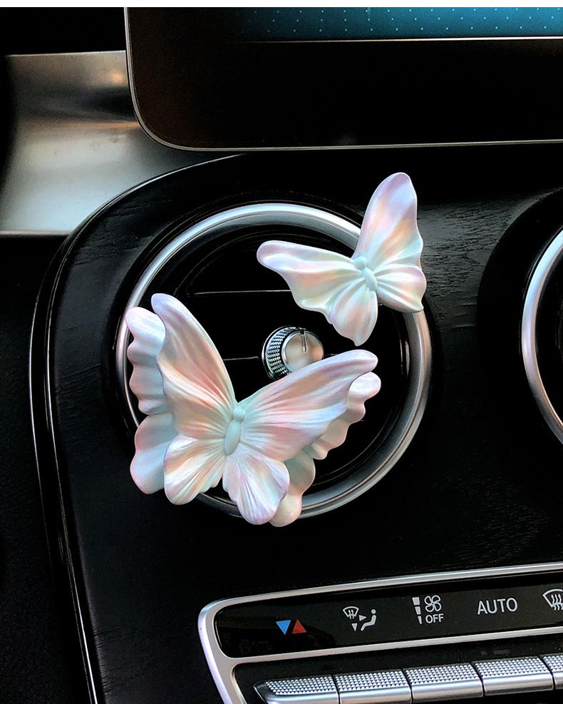High grade butterfly air outlet decoration car aromatherapy car perfume fragrance flower diffuser stone car interior decoration_autovado.com