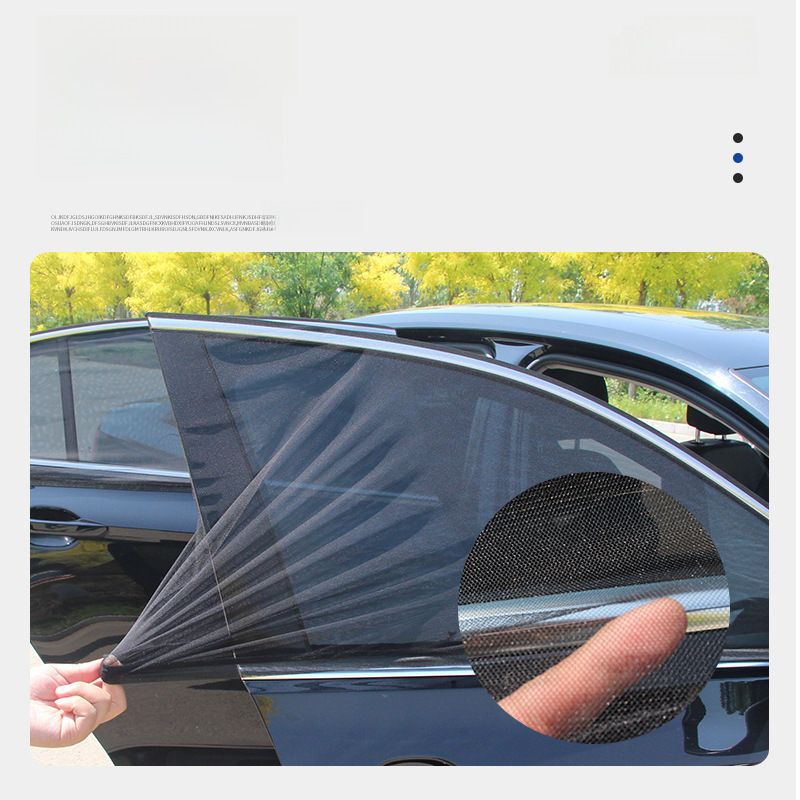 Car sunshade Sun shade Sun insulation window anti-mosquito screen net Car privacy inside the car shade car side curtain_autovado.com
