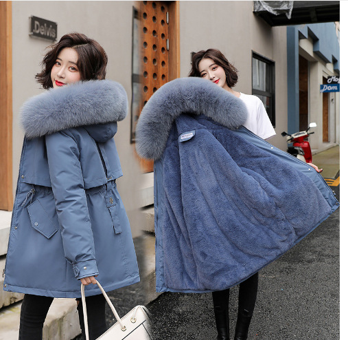 Women's Clothing Mid length parka for women 2024 winter new style thickened loose warm cotton coat large size women's cotton coat_autovado.com