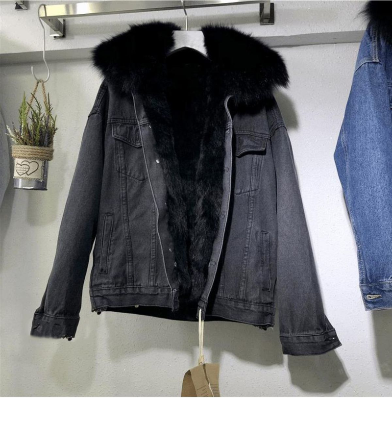 Women's all-in-one loose and fluffy padded jacket_autovado.com
