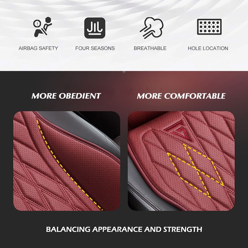 Universal Cushion Nappa Leather Breathable Covers Comfortable Four Seasons Auto Seat Protector Car Chair Pads_autovado.com