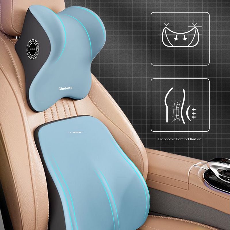 Comfortable lumbar support neck pillow car neck pillow seat cushion neck memory foam Four Seasons universal car pillow waist cushion_autovado.com