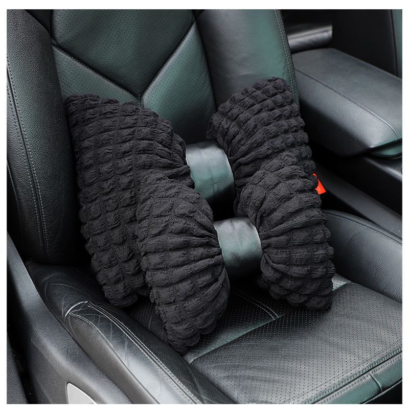 Car Headrest Neck Pillow Puff Car Seat Breathable Comfortable Headrest Internet Popular Car Interior Supplies Women_autovado.com
