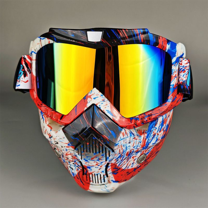 NAFEIB Multi-Purpose Sports Goggles With Interchangeable Lenses - Windproof UV Protection Anti-Glare Mask For Cycling Skiing Outdoor Activities_autovado.com