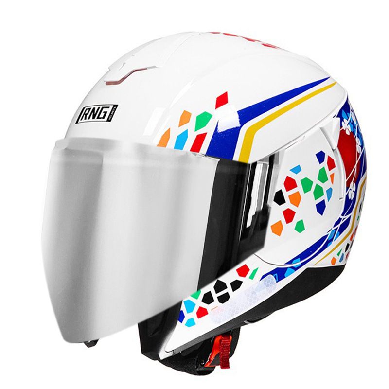 3C Certified Motorcycle Bluetooth Helmet - Lightweight ABS 3/4 Half Helmet For Men & Women, Multi-Color Options With UV-Protective Visors_autovado.com