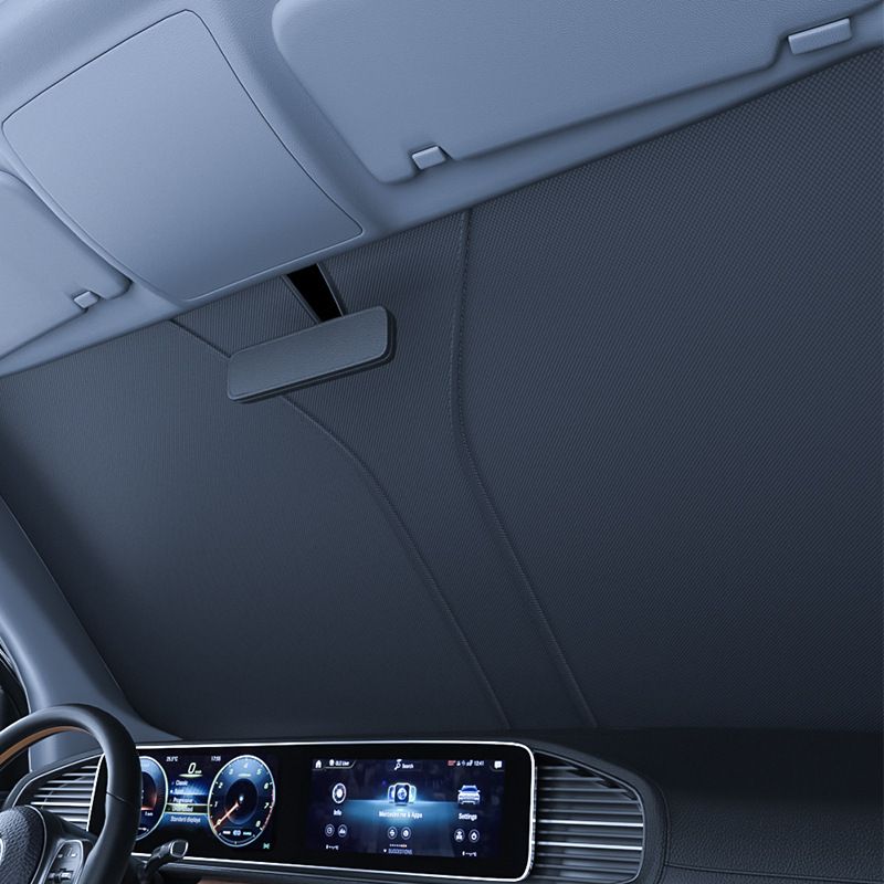 New Front Windshield Sunscreen, Heat Insulation, Foldable Sunshade, Summer Car Laser Sunshade_autovado.com