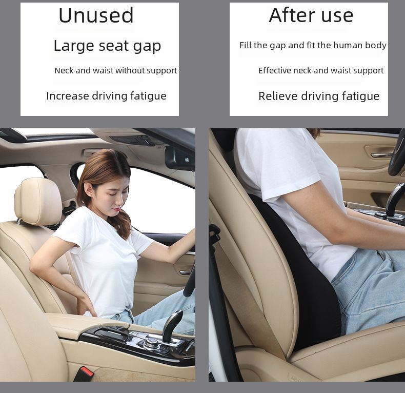 Car headrest neck pillow memory cotton headrest waist car headrest memory pillow_autovado.com