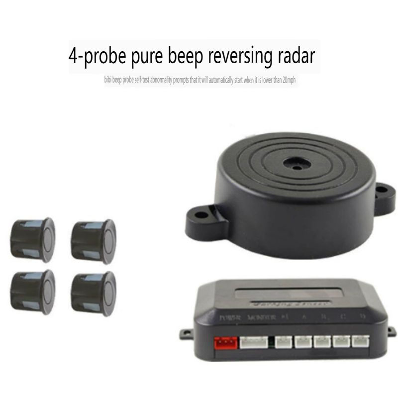 4-Sensor Buzzer Parking Radar System - Simple Installation Reverse Parking Sensors With Audible Alerts For Cars/SUV_autovado.com