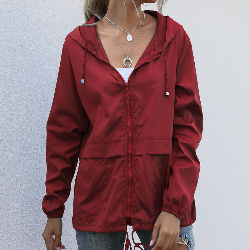Women's Zipper Hoodie Lightweight Outdoor Hiking Raincoat Jacket Jacket Ready in Stock_autovado.com